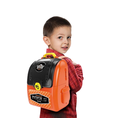 2 in 1 Backpack Tool Box Children Pretend Play Kids Toys Birthday Gifts