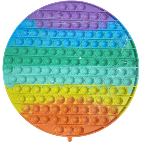 Large (30cm) Circle Poppet It Toys Rainbow Bubble Fidget