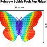 Large (40cm) Butterfly Multi Coloured Fidget Sensory Pop It Stress Relief